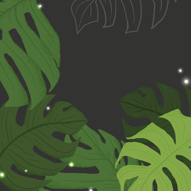 Ilustración botánica de vector de fondo de monstera