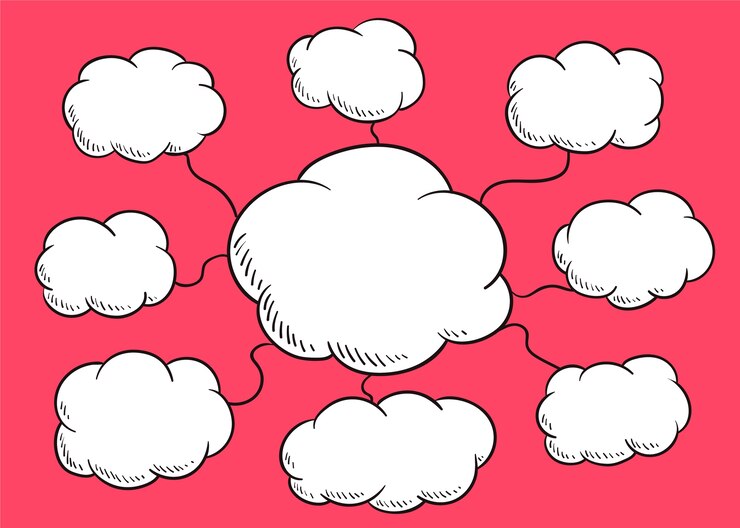Vector gratuito ilustración de burbujas de discurso en la nube