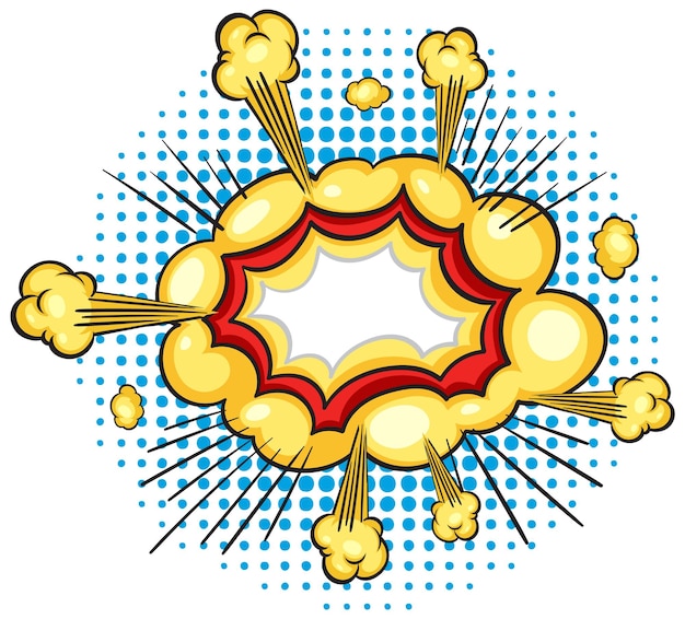 Ilustración de burbujas de habla de explosión de estilo cómico