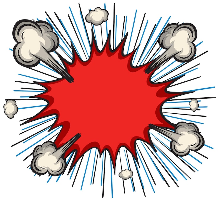 Vector gratuito ilustración de burbujas de habla de explosión de estilo cómico
