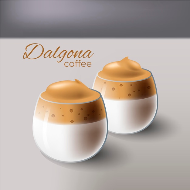 Ilustración de café Dalgona