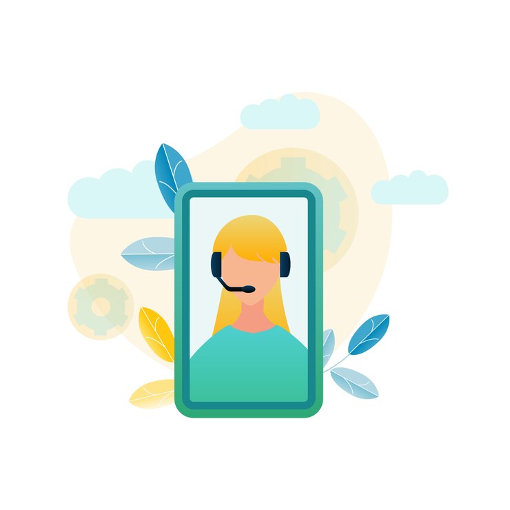 Vector gratuito ilustración call center servicio al cliente