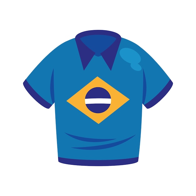 Vector gratuito ilustración de la camisa de brasil