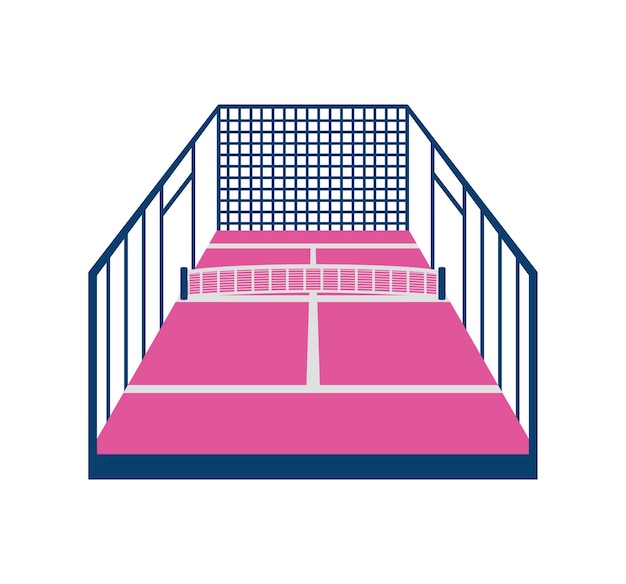 Vector gratuito ilustración de la cancha de padel