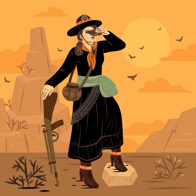 Ilustración de cangaceiro dibujado a mano
