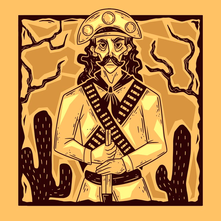 Vector gratuito ilustración de cangaceiro dibujado a mano