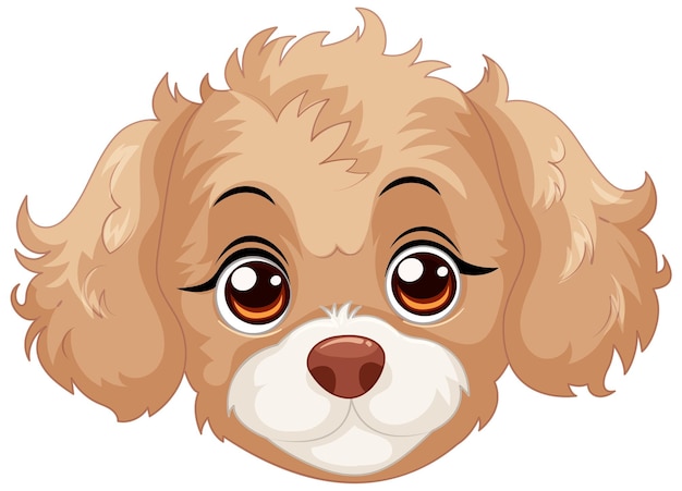 Vector gratuito ilustración de la cara de un cachorro adorable