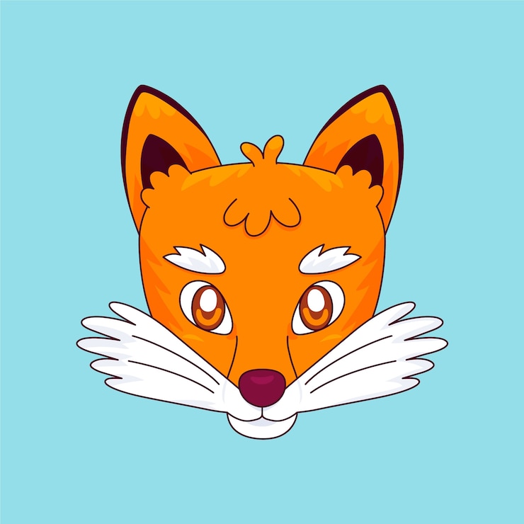 Vector gratuito ilustración de cara de zorro dibujada a mano