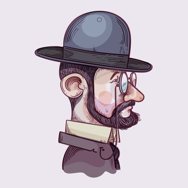 Ilustración de caricatura dibujada a mano