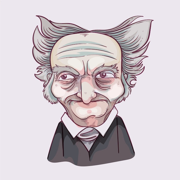 Ilustración de caricatura dibujada a mano