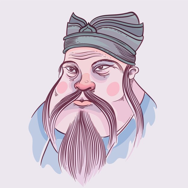 Ilustración de caricatura dibujada a mano