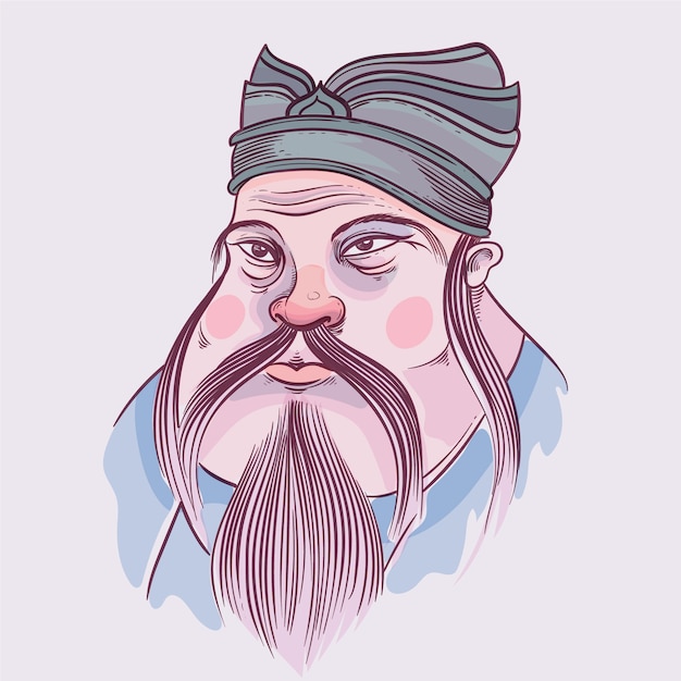 Ilustración de caricatura dibujada a mano
