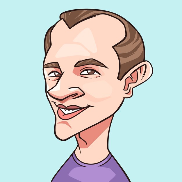Ilustración de caricatura dibujada a mano