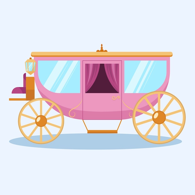 Ilustración con carro de cuento de hadas