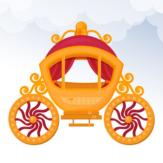 Ilustración de carro de cuento de hadas