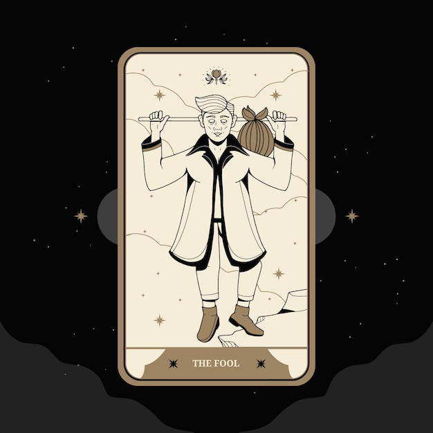 Vector gratuito ilustración de cartas de tarot dibujadas a mano