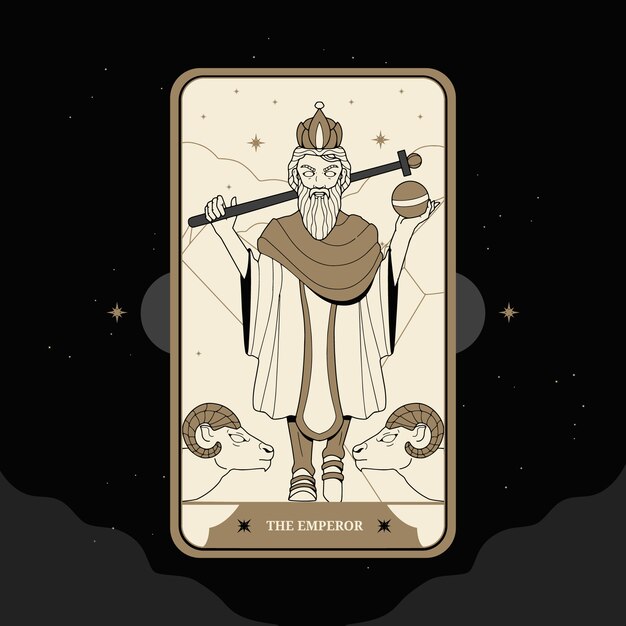 Ilustración de cartas de tarot dibujadas a mano