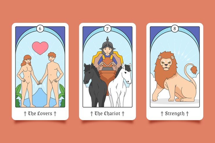 Vector gratuito ilustración de cartas de tarot dibujadas a mano