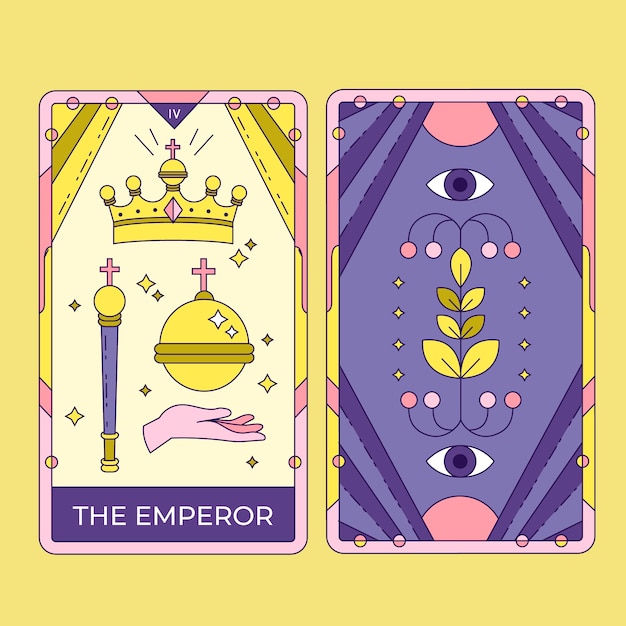 Ilustración de cartas de tarot dibujadas a mano