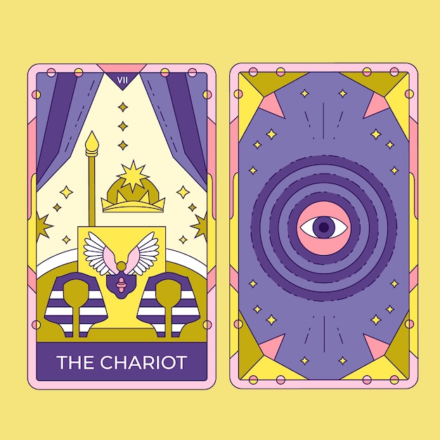 Ilustración de cartas de tarot dibujadas a mano