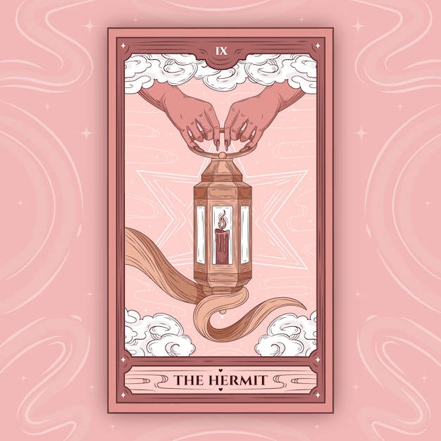 Ilustración de cartas de tarot dibujadas a mano