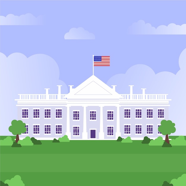 Vector gratuito ilustración de casa blanca plana