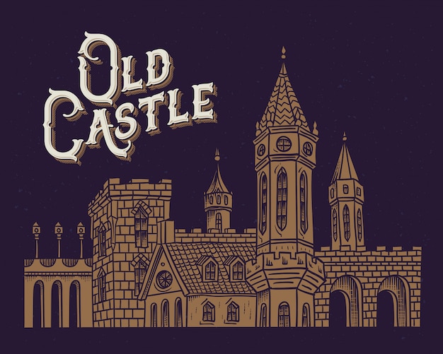 Vector gratuito ilustración de castillo viejo