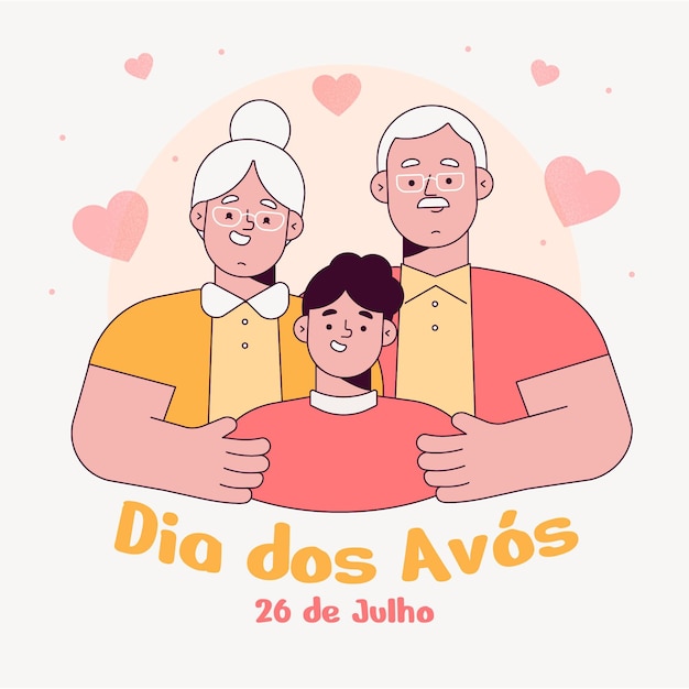 Ilustración de celebración de dia dos avos