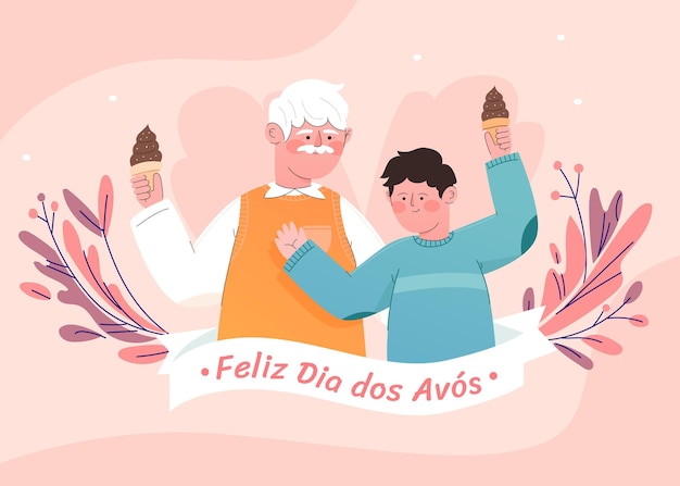 Ilustración de celebración de dia dos avos