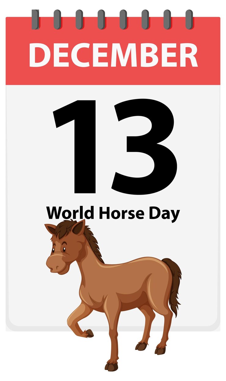 Vector gratuito ilustración de la celebración del día mundial del caballo