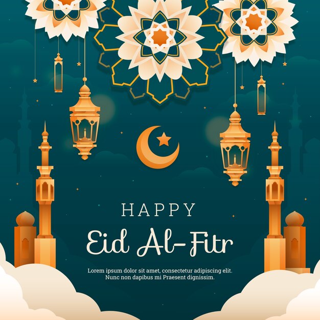 Ilustración para la celebración islámica del Eid al-Fitr