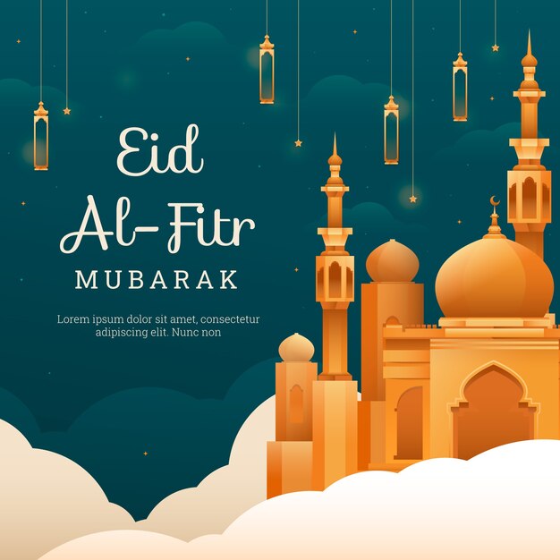 Ilustración para la celebración islámica del Eid al-Fitr