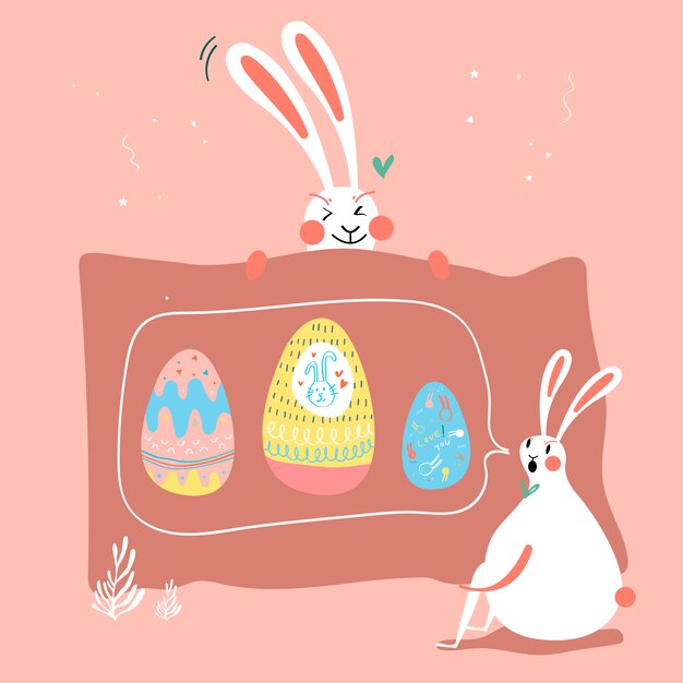 Ilustración de celebración de Pascua