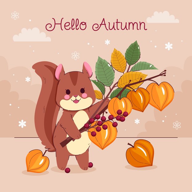 Ilustración para la celebración de la temporada de otoño.