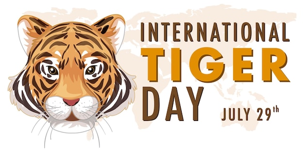 Vector gratuito ilustración para celebrar el día internacional del tigre