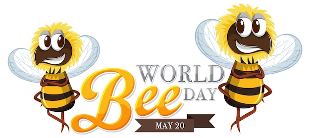 Vector gratuito ilustración para celebrar el día mundial de las abejas