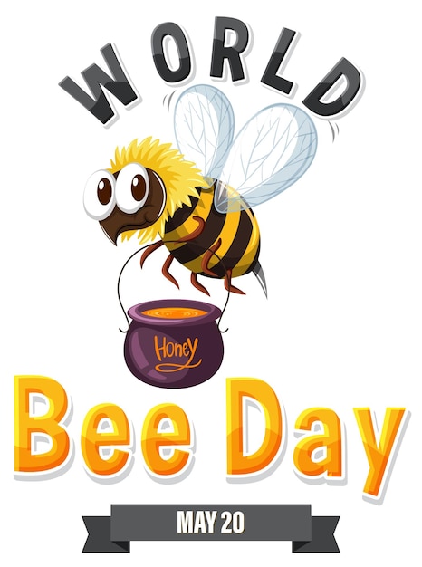 Ilustración para celebrar el día mundial de las abejas