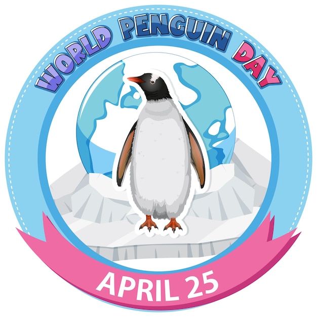 Vector gratuito ilustración para celebrar el día mundial del pingüino