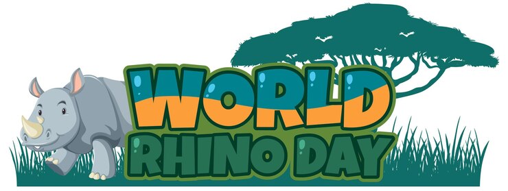 Vector gratuito ilustración para celebrar el día mundial del rinoceronte