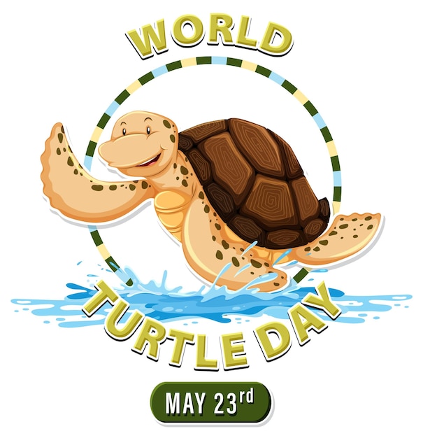 Vector gratuito ilustración para celebrar el día mundial de las tortugas