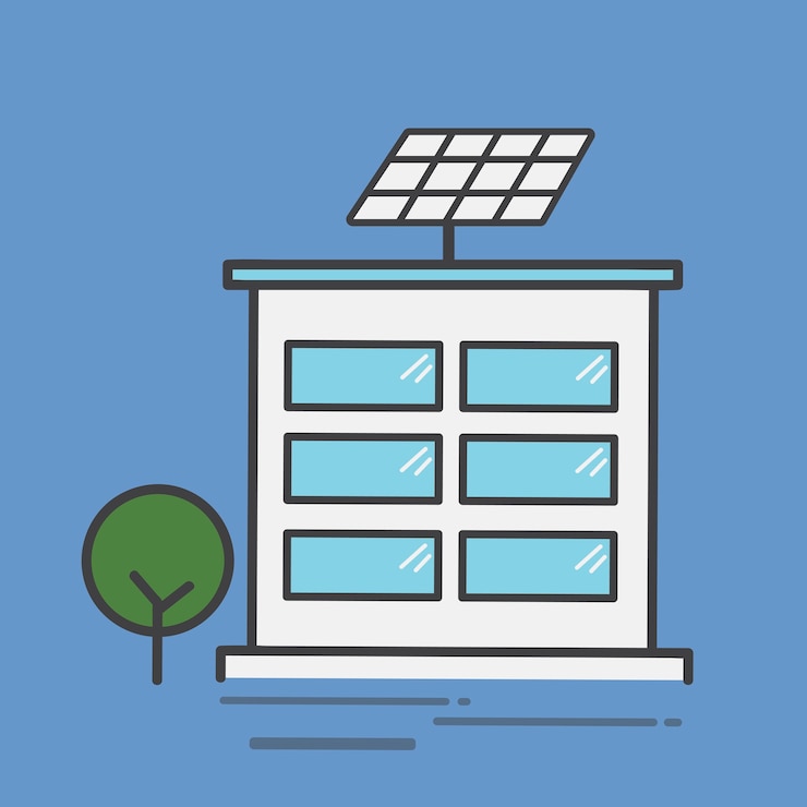 Vector gratuito ilustración de una central eléctrica