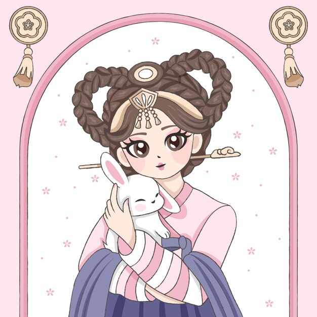 Ilustración de chuseok dibujada a mano