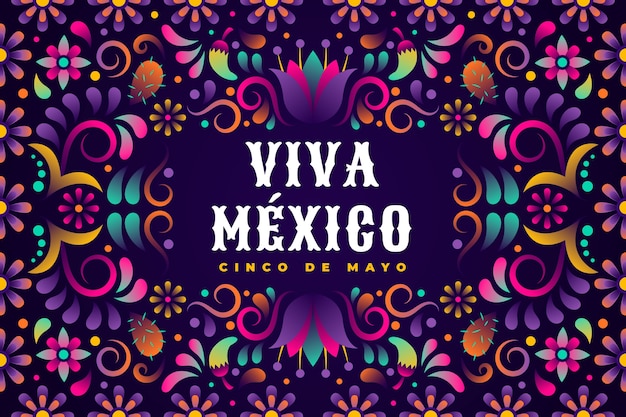 Vector gratuito ilustración de cinco de mayo degradado