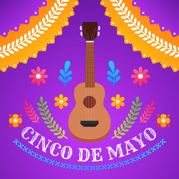 Ilustración de cinco de mayo degradado