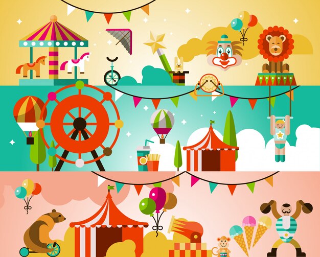 Ilustracion de circo