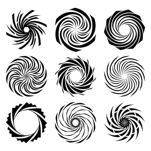 Ilustración de círculo espiral de diseño plano