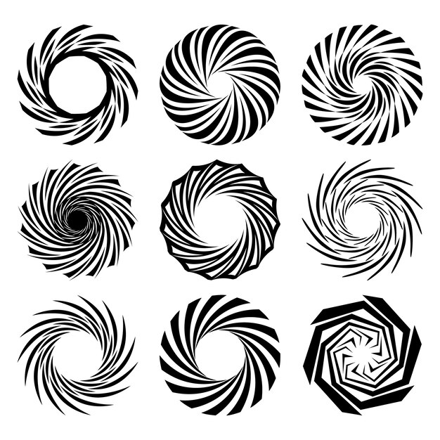 Ilustración de círculo espiral de diseño plano