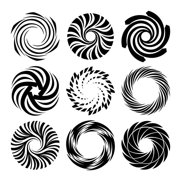 Ilustración de círculo espiral de diseño plano