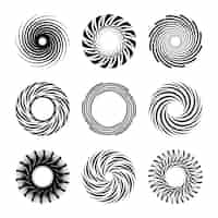 Vector gratuito ilustración de círculo espiral de diseño plano