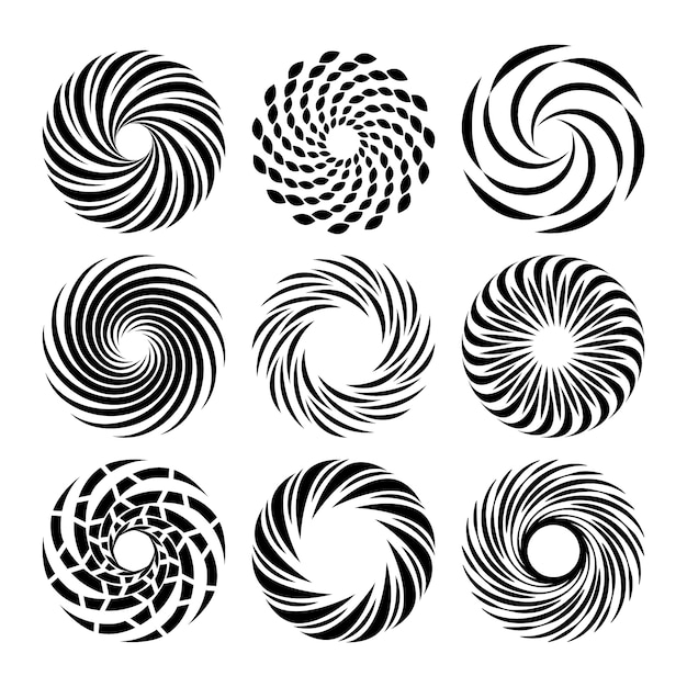 Ilustración de círculo espiral de diseño plano